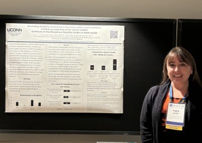 Dr. Tara Lutz presenting a poster